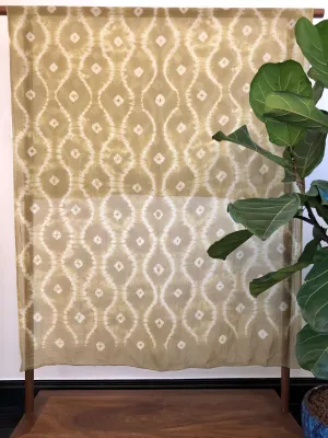 100% Organic Cotton Shibori Scarf - Dijon Waves