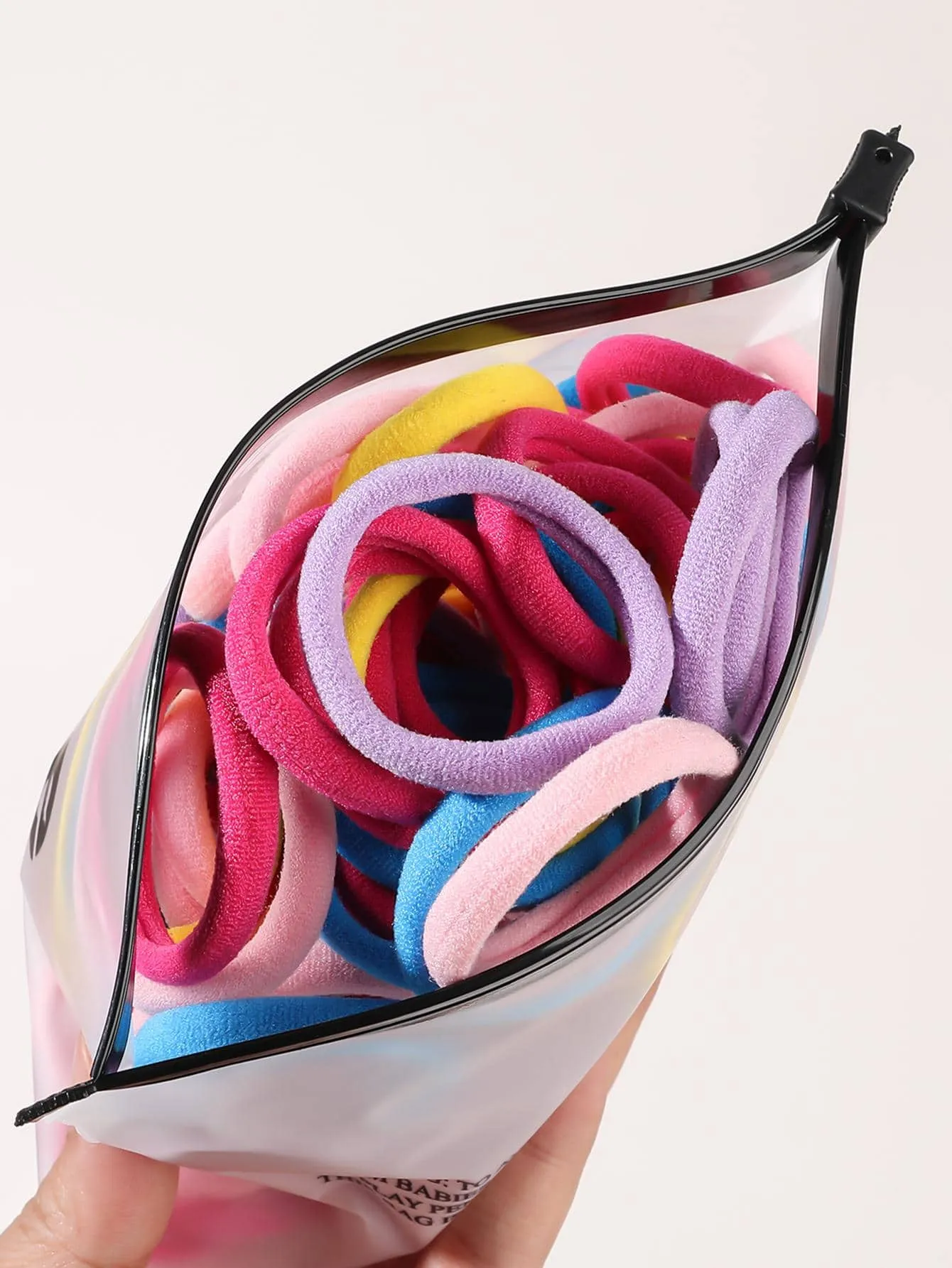 100pcs Solid Casual Hair Tie - Multicolor