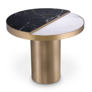 114121 - Side Table Excelsior brushed brass finish