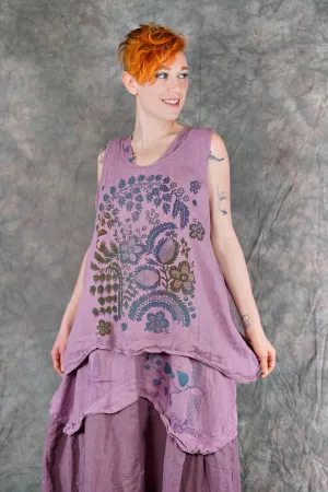 1196 Linen Tank Tulsi Rose-P