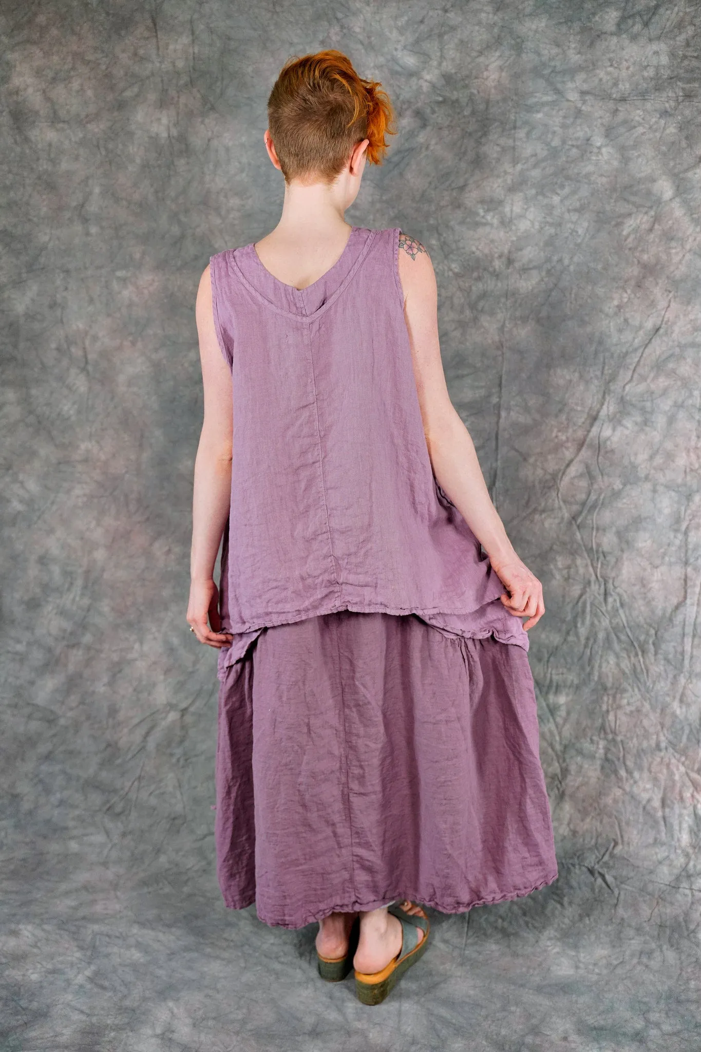 1196 Linen Tank Tulsi Rose-P