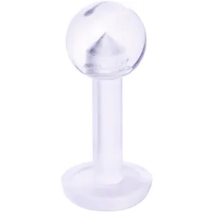 14 Gauge 1/4 Clear Flexible Bioplast Labret Monroe Retainer