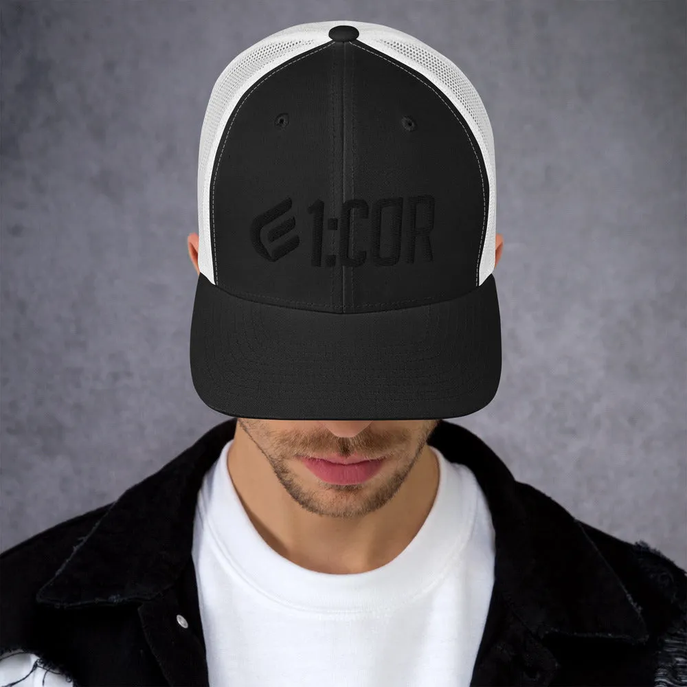 1:Cor Blackout | Embroidered Trucker Cap