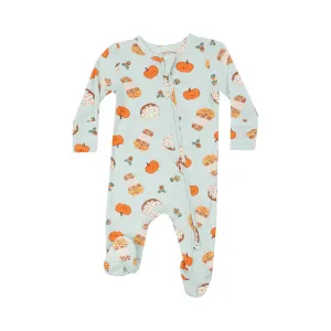 2 WAY ZIPPER FOOTIE - PUMPKIN SPICE LATTE