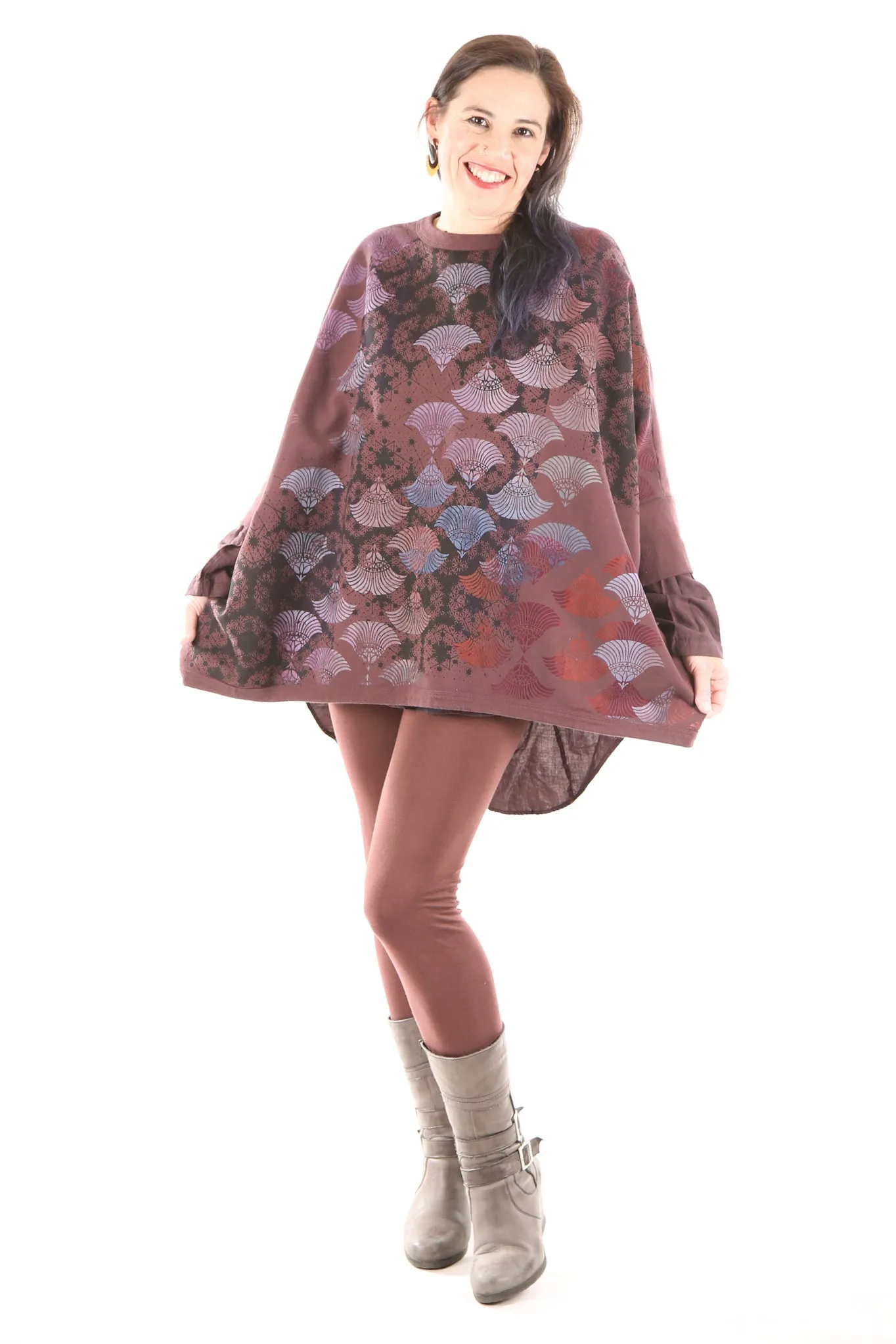 2210 Cozy Fleece Square Sweatshirt -Sumac-Nouveau Shadow Fan