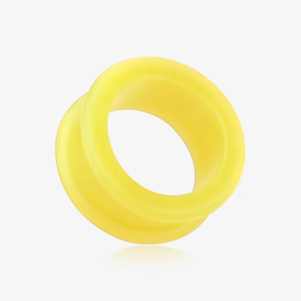 A Pair of Flexible Silicone Double Flared Ear Gauge Tunnel Plug