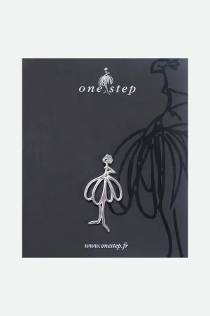 ABEL - Pin's métal gris forme danseuse