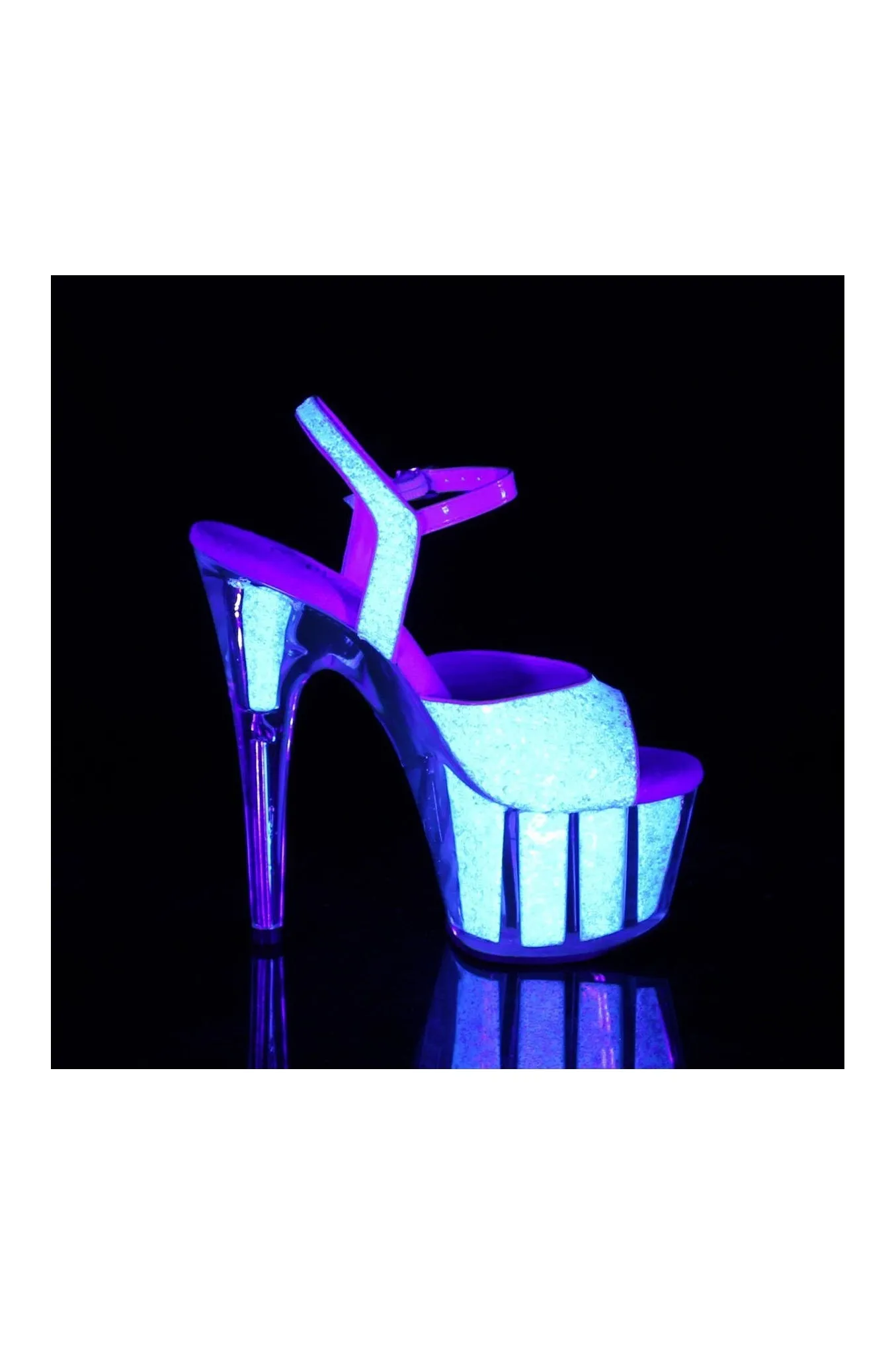 ADORE-710UVG Exotic Sandal | Neon Glitter