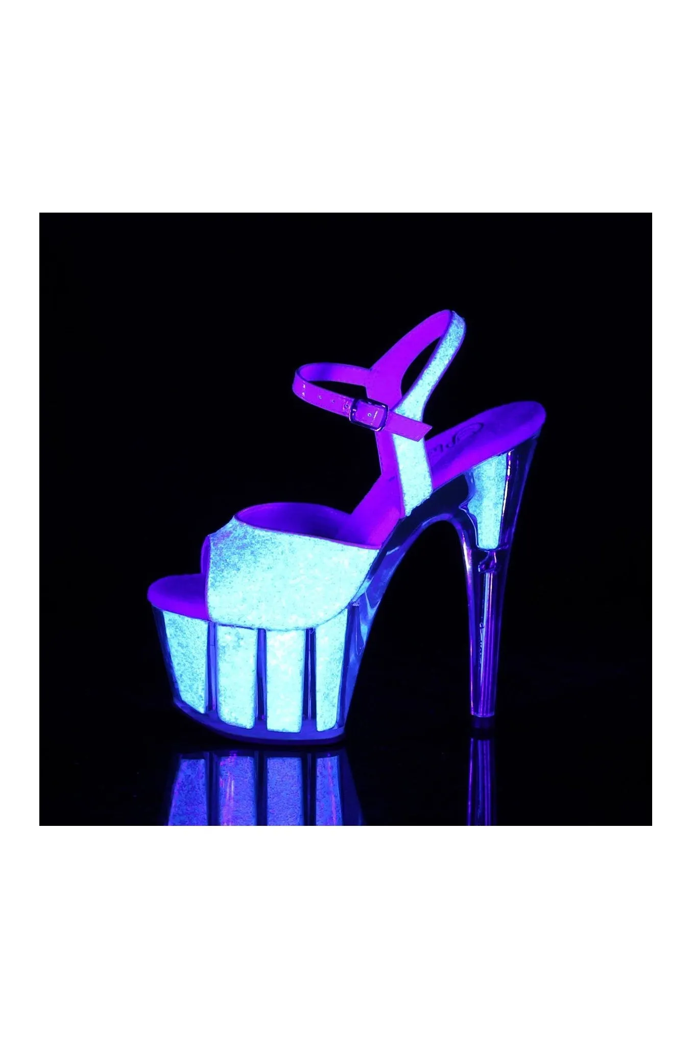 ADORE-710UVG Exotic Sandal | Neon Glitter