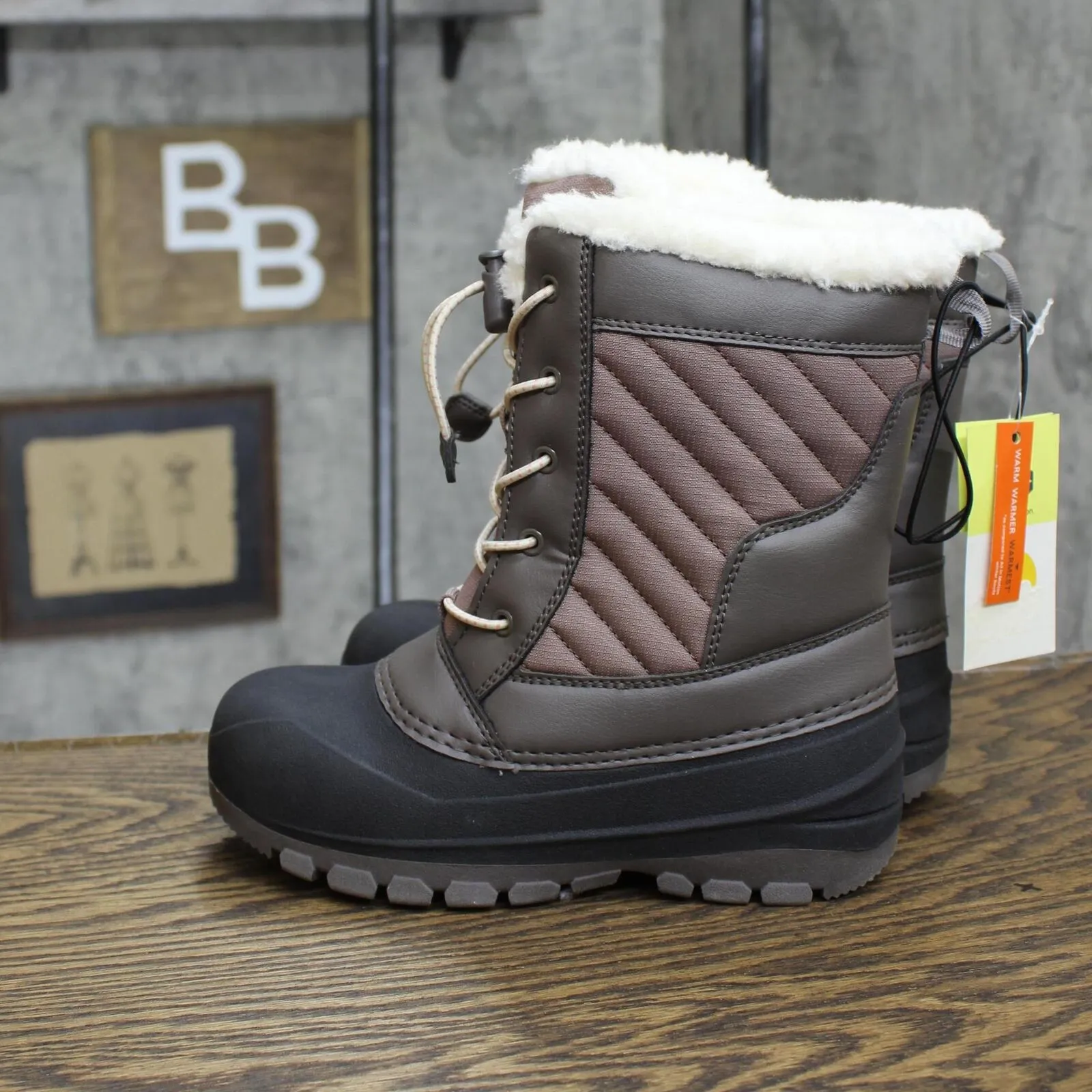 All In Motion Girls' Skylar Winter Boots 88236452 Blush Brown Black 1