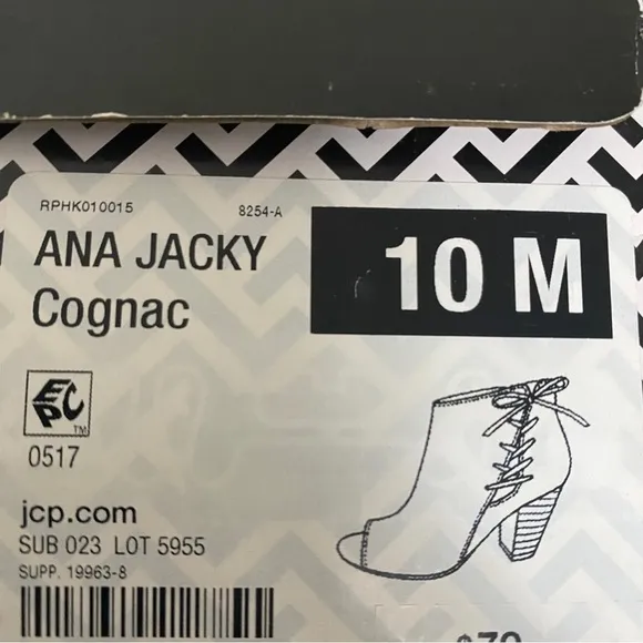 A.NA Jacky Cognac Suede Block Heel Open Toe Booties Sz 10