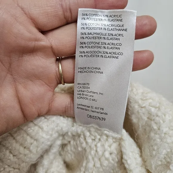 Anthropologie Pilcro Turtleneck Sweater in Ivory