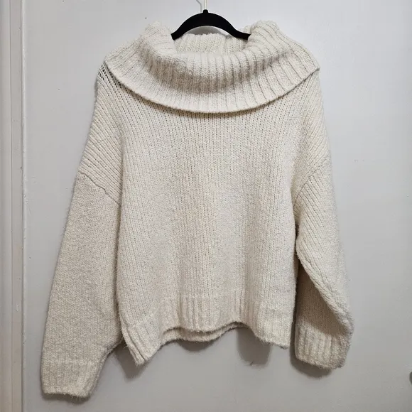 Anthropologie Pilcro Turtleneck Sweater in Ivory