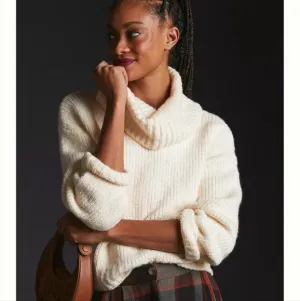 Anthropologie Pilcro Turtleneck Sweater in Ivory