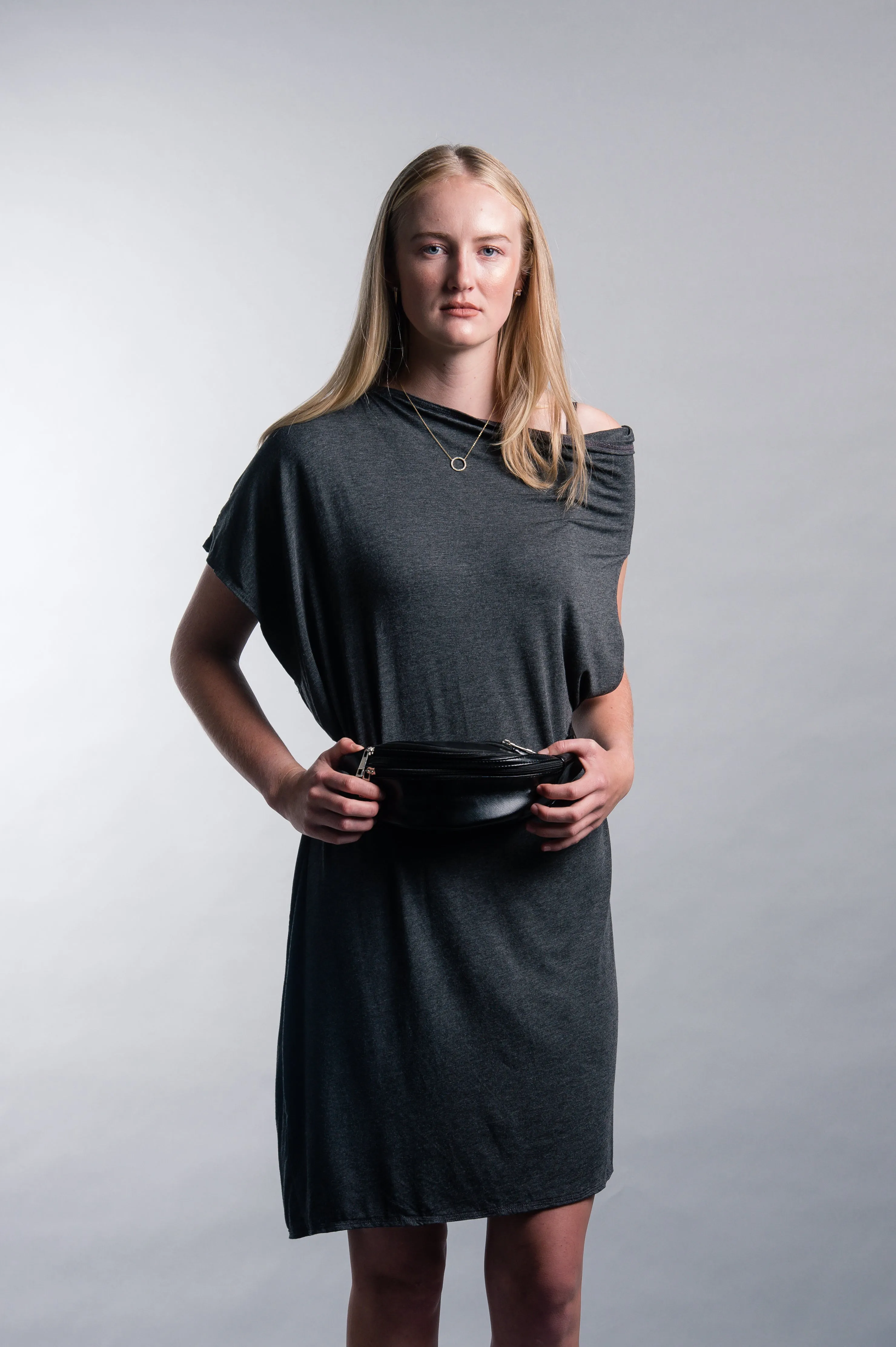 Asymmetric Boxy Knit Dress