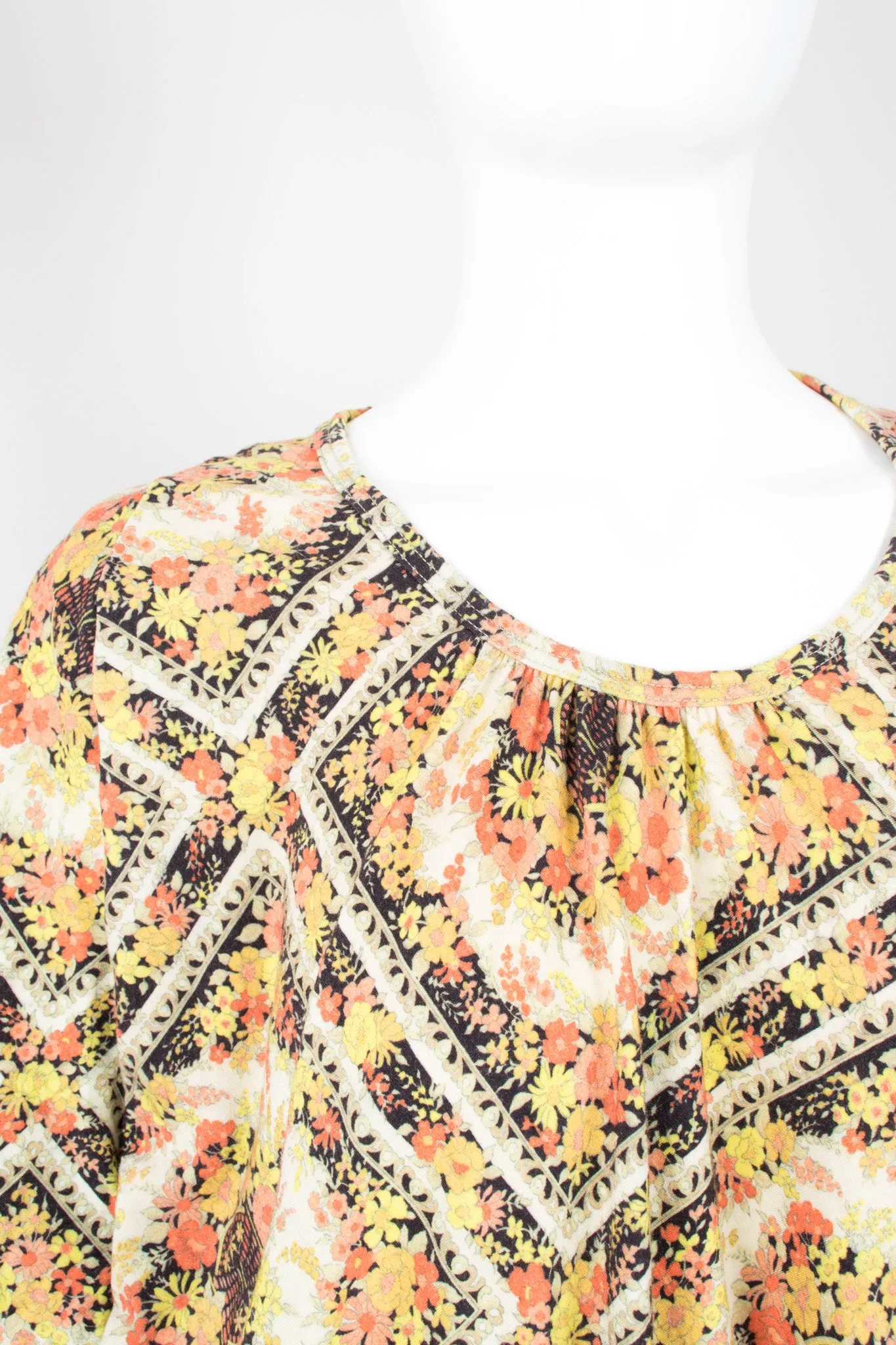 Asymmetrical Floral Tee