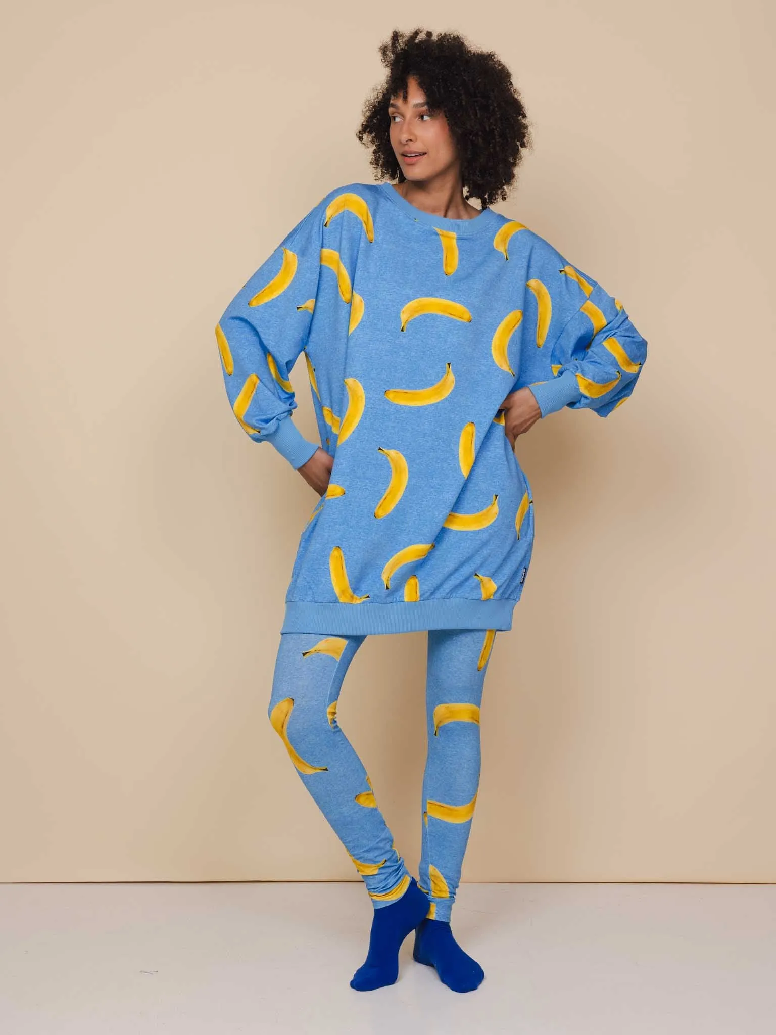 Banana Blue Sweater Dress en Legging set Dames