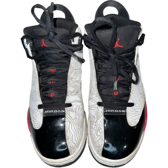 Big Boys Nike Air Jordan Black/Red/White “Dub Zero” Sneakers - 4Y