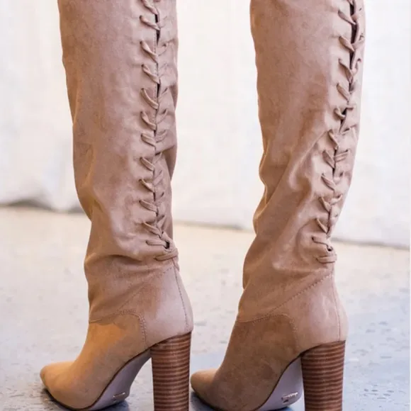 Billini Kimba Latte Suede Boot over the knee