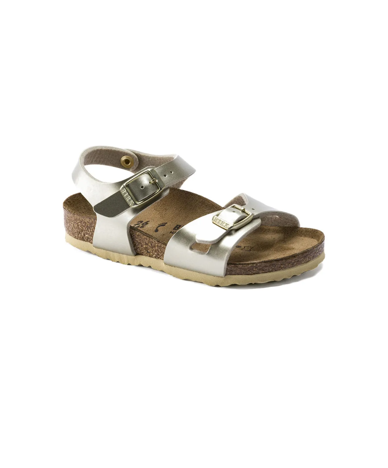 Birkenstock Kids Rio Birko-Flor Electric Metallic Gold Sandals
