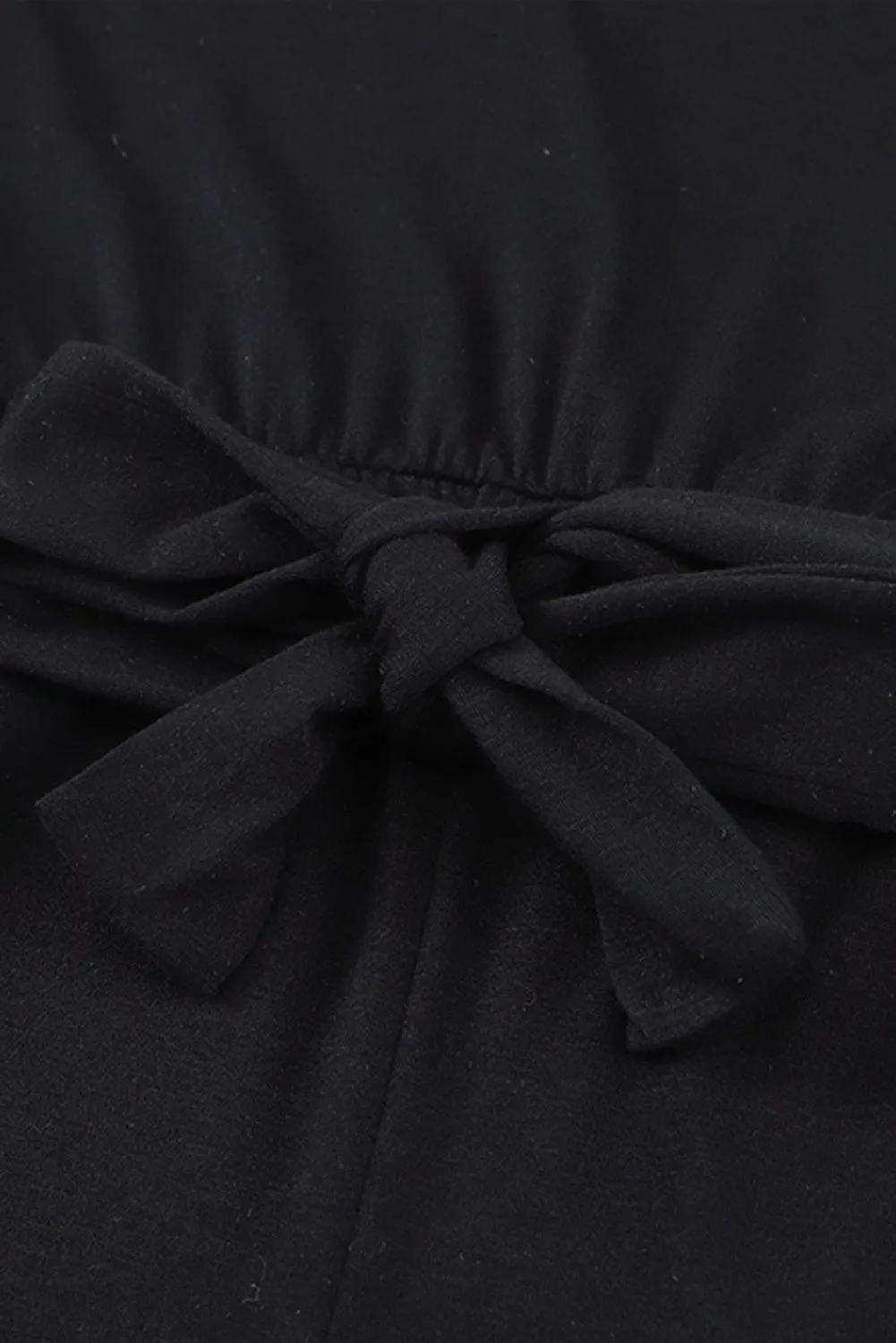 Black Short Sleeve Jogger Jumpsuit with Belt