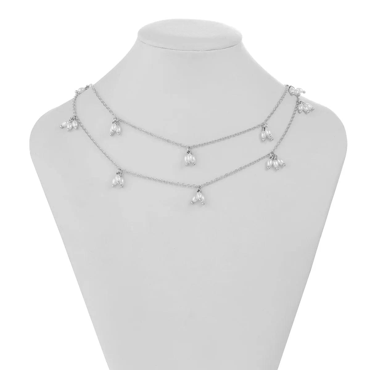 Bohemia Chic Layered Pearl Tassel Necklace