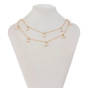 Bohemia Chic Layered Pearl Tassel Necklace