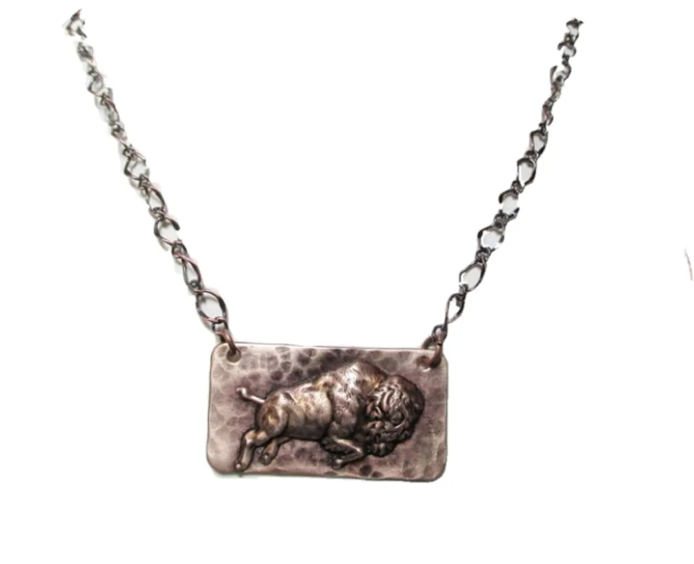 Brass Buffalo Bar Necklace