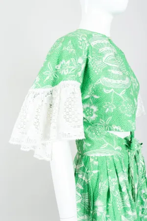 Butterfly Sleeve Top & Skirt Set