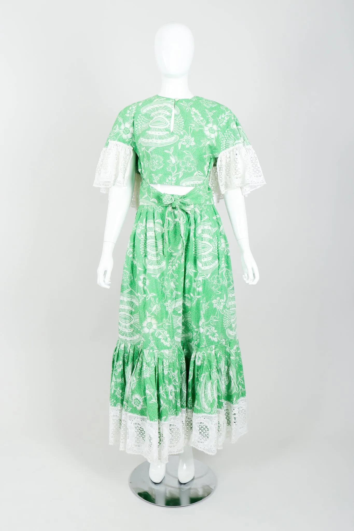 Butterfly Sleeve Top & Skirt Set