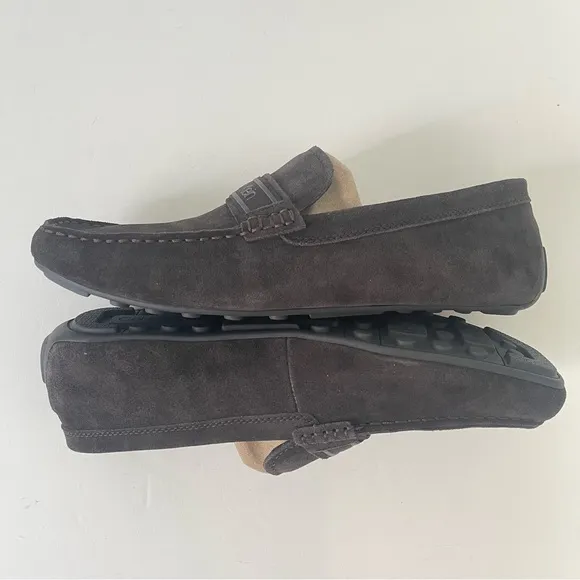 Calvin Klein Men Oliver Suede Driver In Brown Suede - New In Box - Reemoly