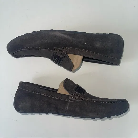 Calvin Klein Men Oliver Suede Driver In Brown Suede - New In Box - Reemoly
