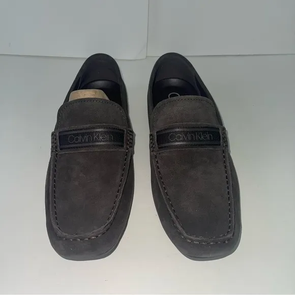 Calvin Klein Men Oliver Suede Driver In Brown Suede - New In Box - Reemoly