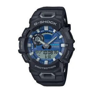 Casio G Shock G Squad Breeze Run Bluetooth Life Log Dual 200M Water Resistant Blue Face Black Resin Band GBA900CB-1A