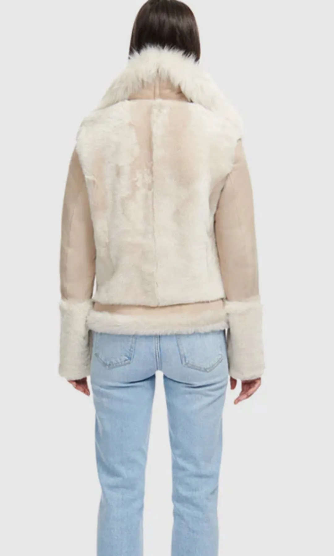 Cassidy Shearling Moto Jacket