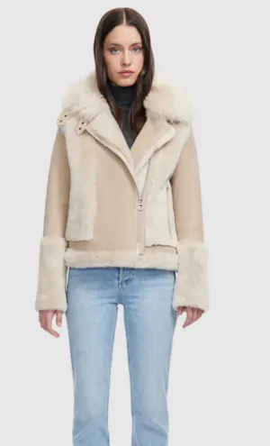 Cassidy Shearling Moto Jacket