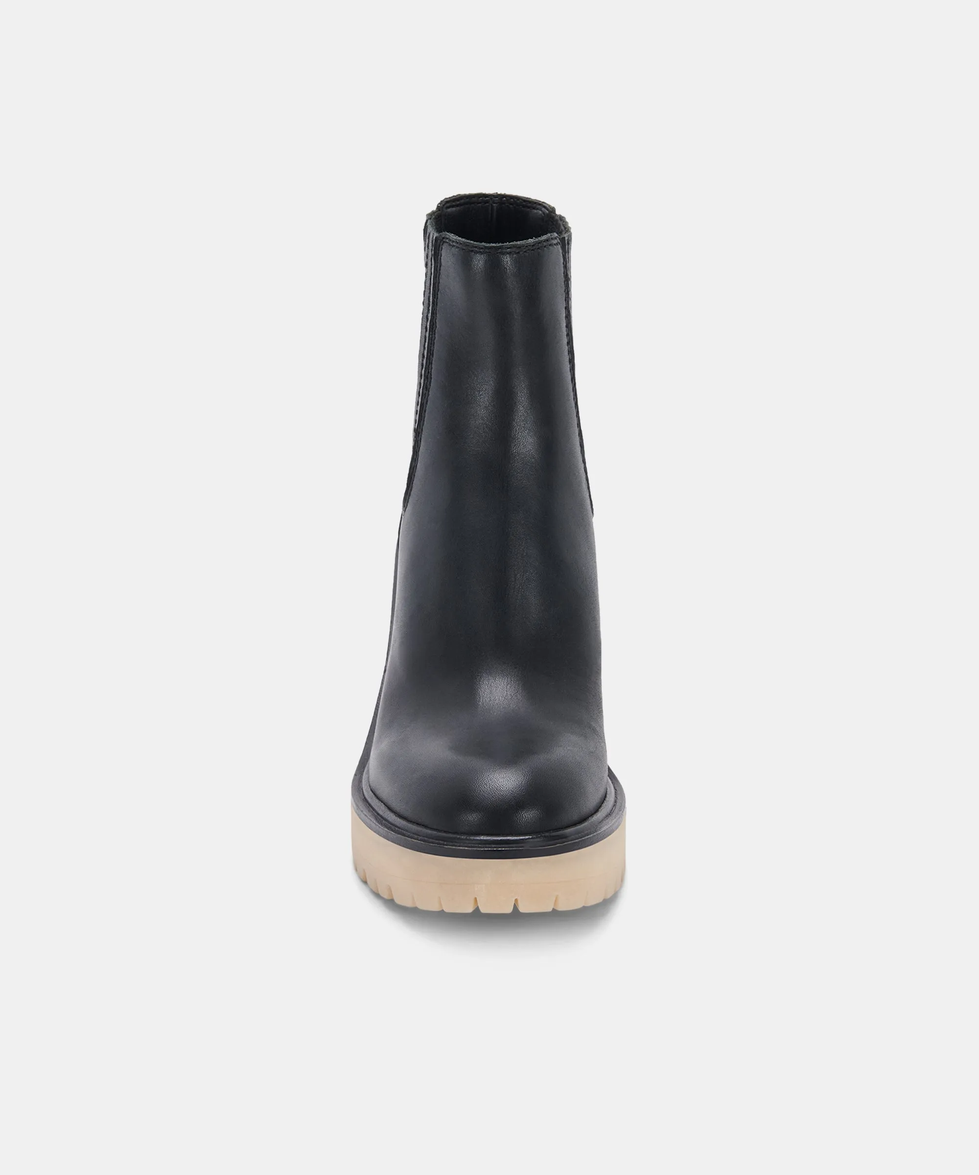 CASTER H2O BOOTIES BLACK LEATHER - re:vita