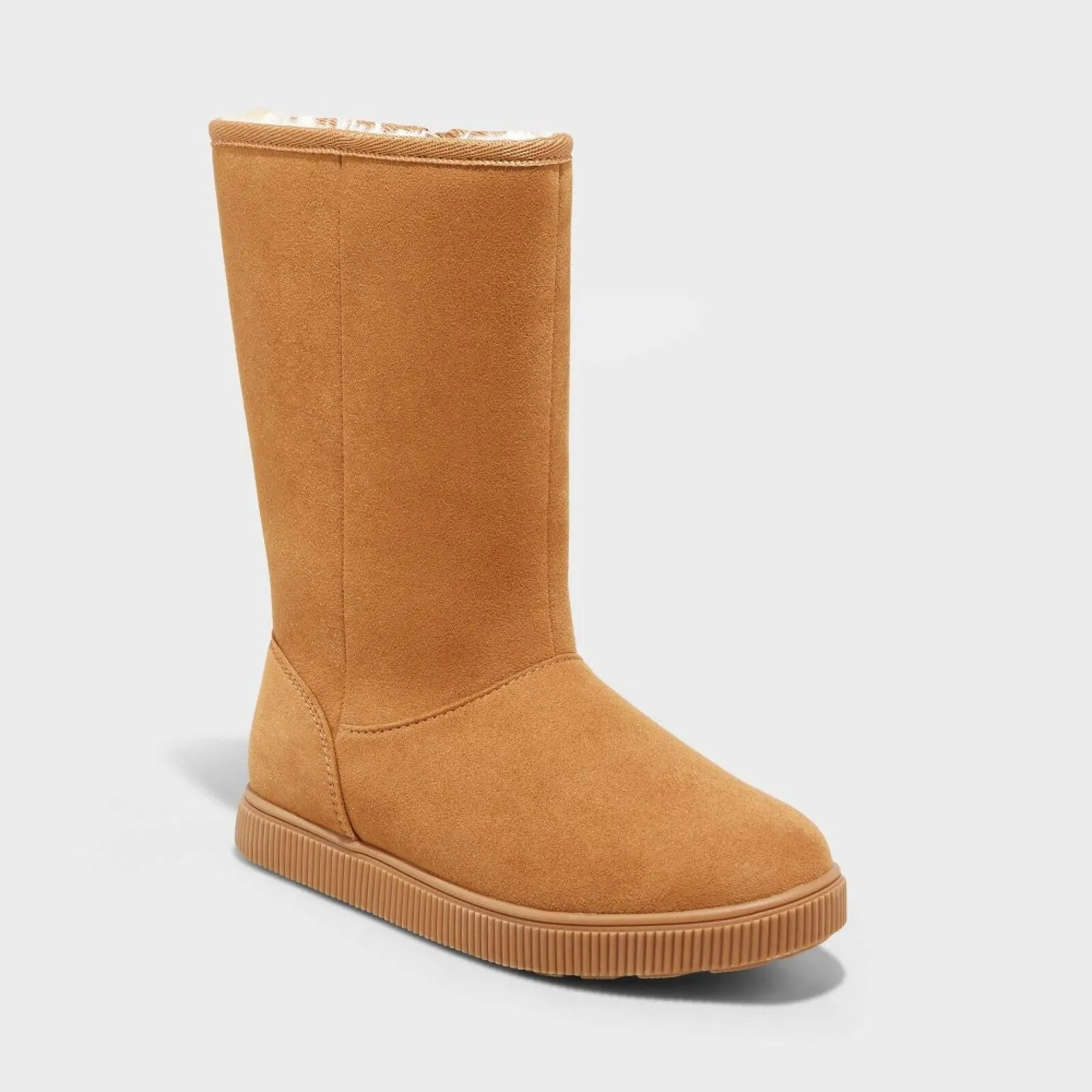 Cat & Jack Girls Kids Natalia Shearling Style Boots 88435465 Cognac Brown 5