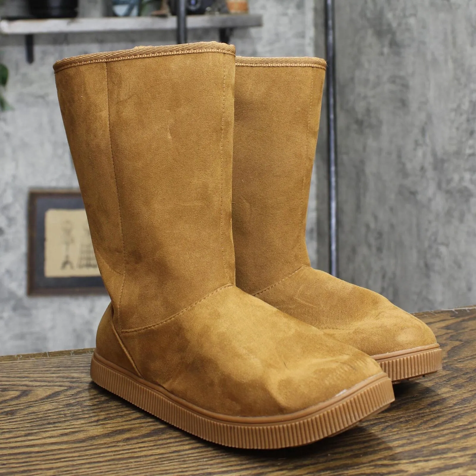 Cat & Jack Girls Kids Natalia Shearling Style Boots 88435465 Cognac Brown 5