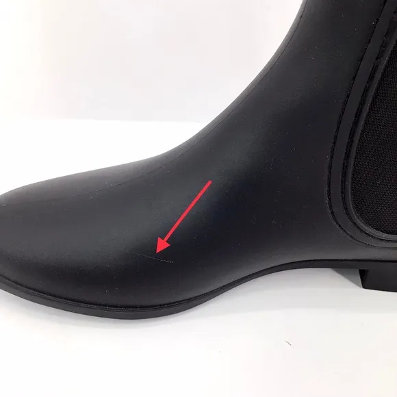 Catherine Malandrino Black Chelsea Rain Booties SZ 40 US 10