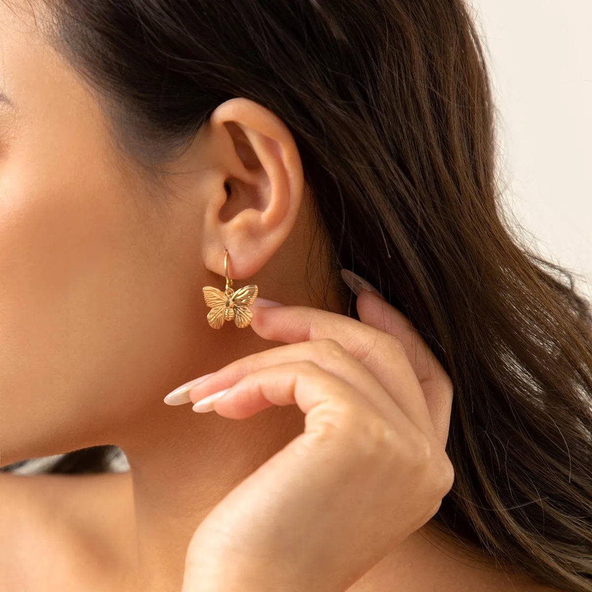 Chic 5 Pairs Butterfly Cross Pearl Dangle Earrings Set
