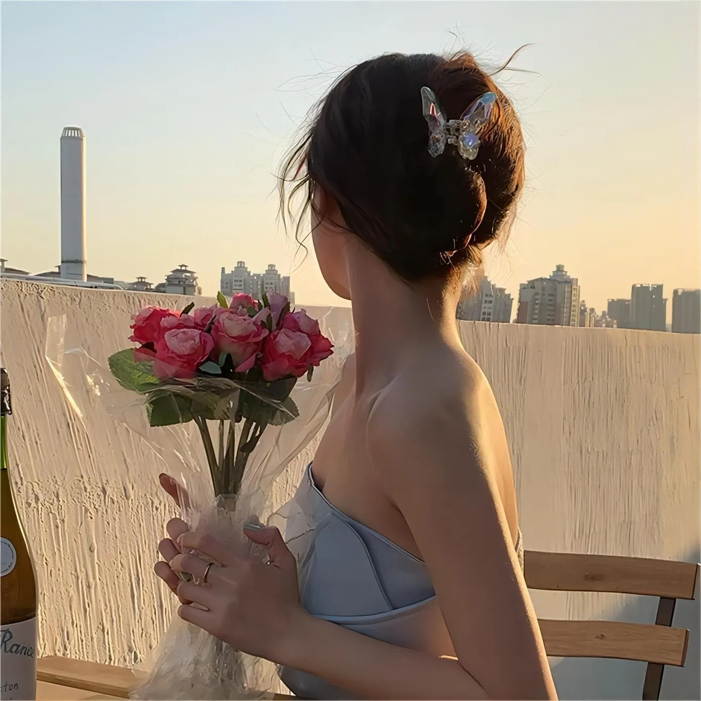 Chic Colorful Butterfly Chignon Claw Clip Hair Clip