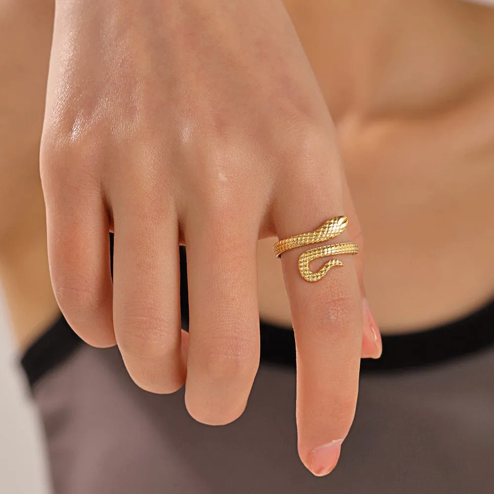 Chic Stainless Steel Snake Ring