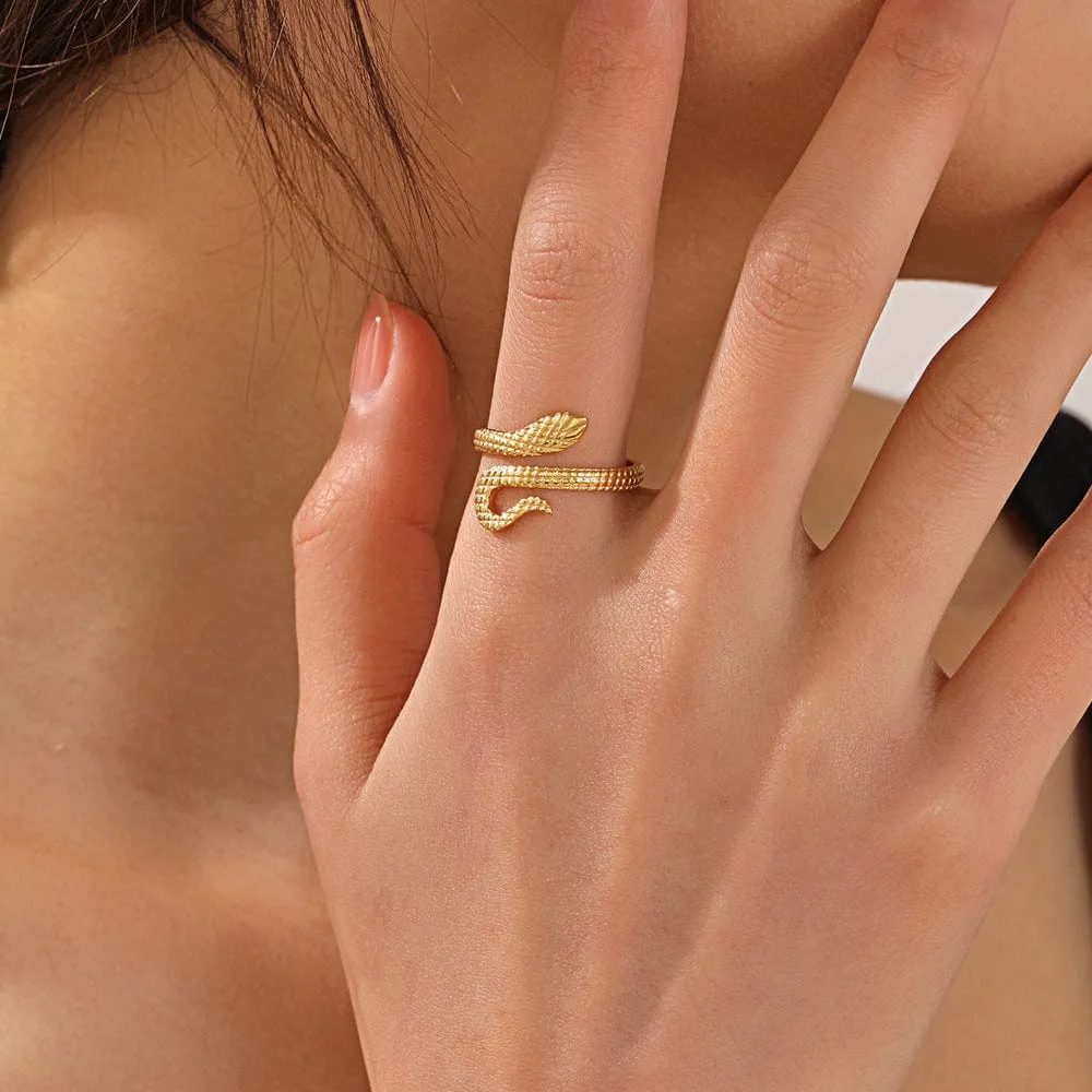Chic Stainless Steel Snake Ring