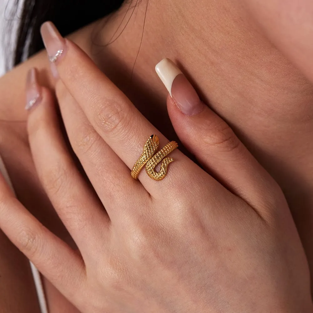 Chic Stainless Steel Snake Ring