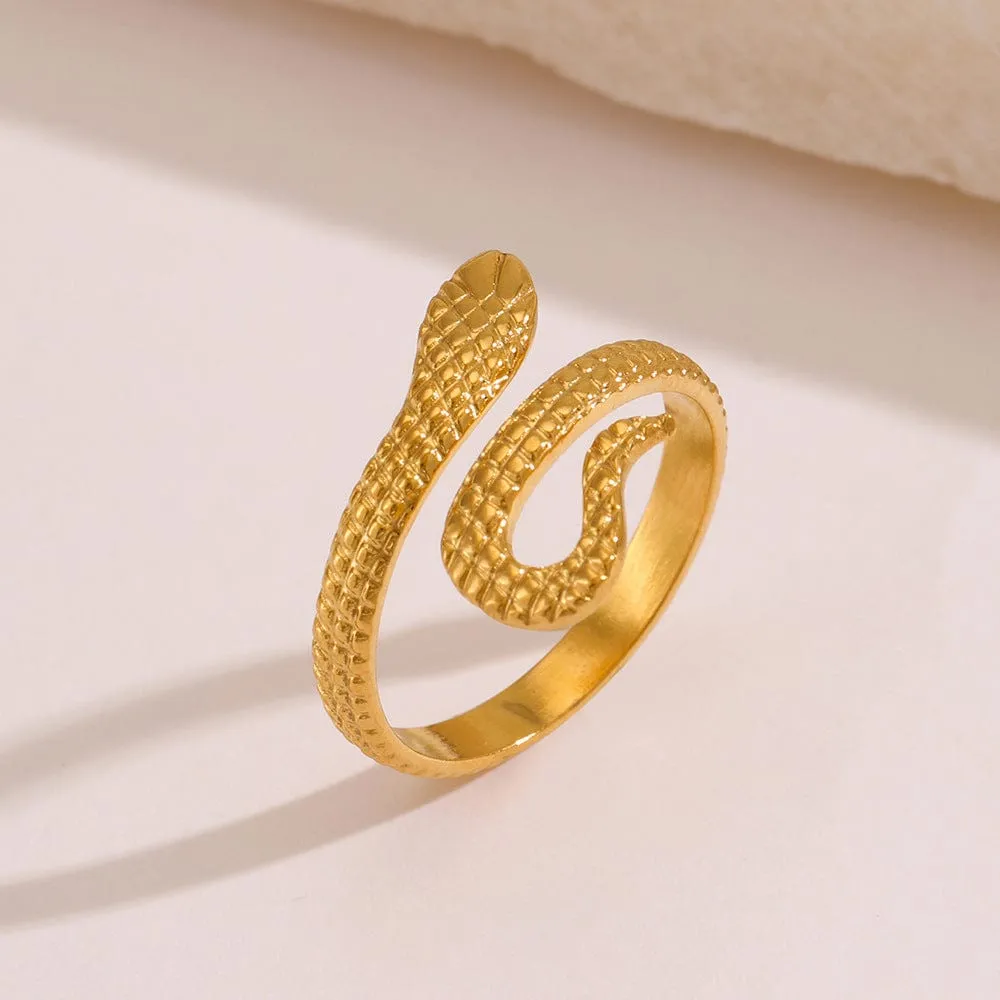 Chic Stainless Steel Snake Ring