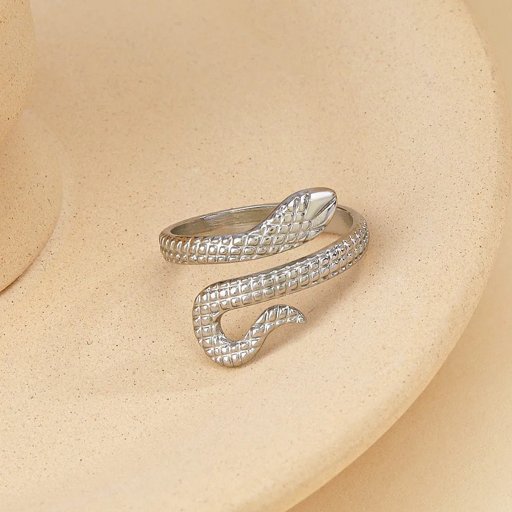 Chic Stainless Steel Snake Ring