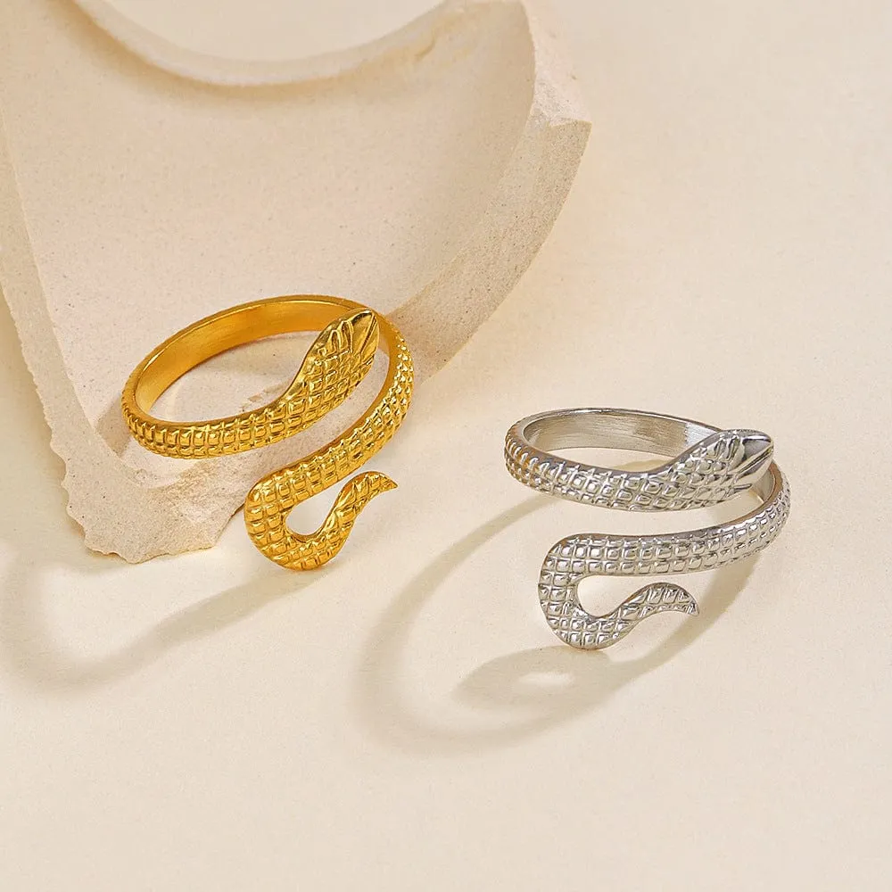 Chic Stainless Steel Snake Ring