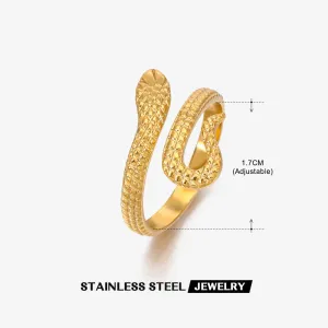 Chic Stainless Steel Snake Ring