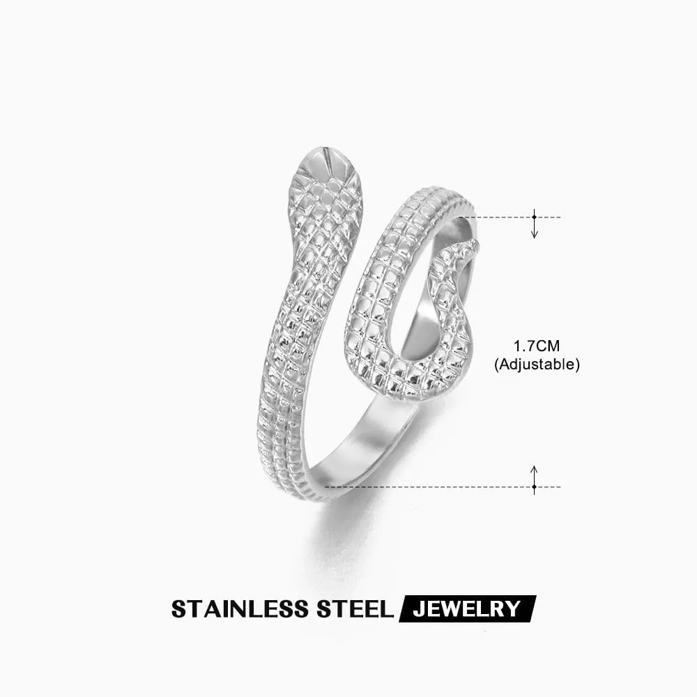Chic Stainless Steel Snake Ring